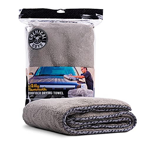 Chemical Guys MIC1995 Woolly Mammoth Large, Super Absorbent and Soft Microfiber Towels for Cars - 36' x 25' Gray, Ideal for Car Lovers and Auto Enthusiasts - Car Detailing Towels
