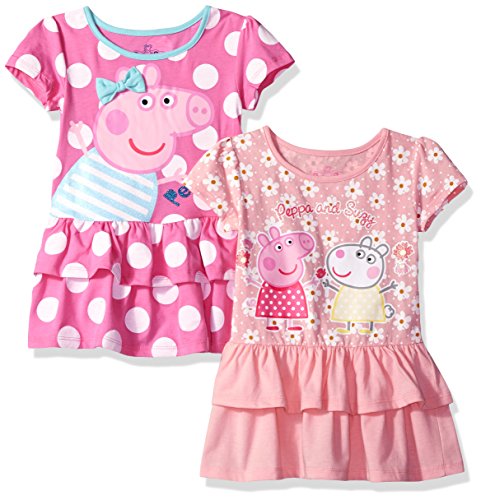 Peppa Pig 2-Pack Dress Clothes for Toddlers Girls, Multi/B, 4T