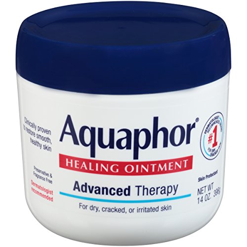 Aquaphor Healing Ointment Moisturizing Skin Protectant for Dry Cracked Hands Heels and Elbows Use After Hand Washing Oz Jar, bA, Fragrance Free, 14 Ounce, (1 Box)