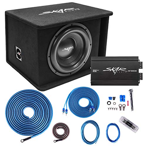 Skar Audio Single 12' Complete 1,200 Watt SDR Series Subwoofer Bass Package - Includes Loaded Enclosure with Amplifier