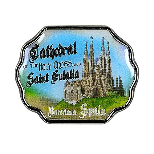 Collectible Novelty Pin for Backpack, Scarf - Made From Jeweler Class Metal - Spartan and the Green Egg Explorer Pin Series: Cathedral of the Holy Cross & Saint Eulalia, Spain (167)