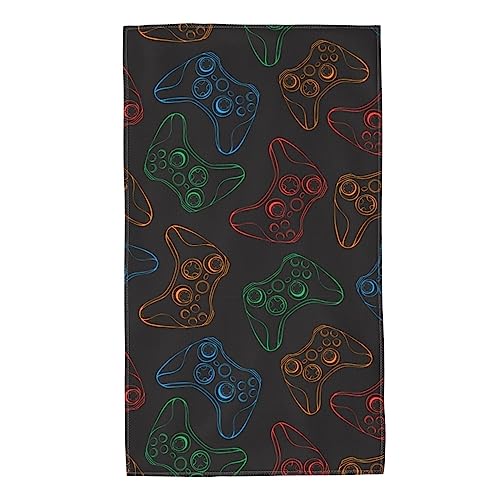Kuilepa Gamepad Joystick Game Ultra Absorbent & Soft Hand Towels for Bath, Hand, Face, Gym and Spa-27.5x16in