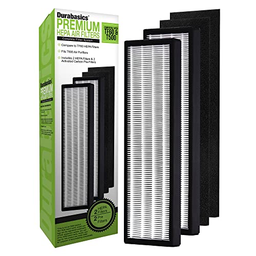 Durabasics HEPA Filters Compatible with Alen T500-2 Pack