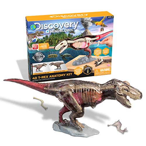 Discovery Mindblown 4D T-Rex Anatomy Kit, Jurassic Dinosaur Puzzle Figure, Interactive Archaeology & Paleontology Model, Learn Science & Biology, Fun & Educational STEM Toy Gift for Kids Ages 6+