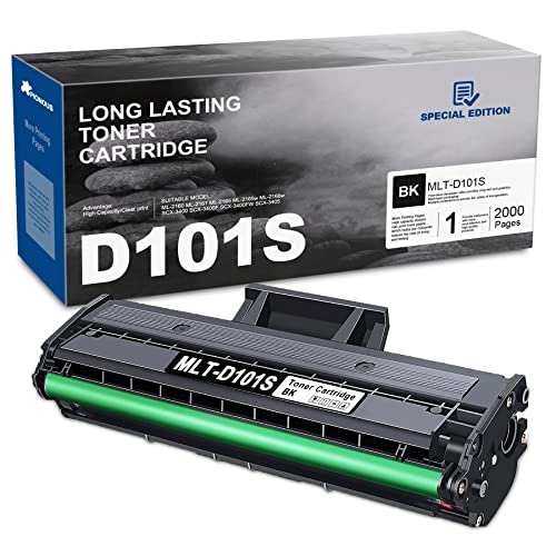 D101S MLT-D101S Toner Cartridge - Replacement for Samsung SCX-3405W Toner ML-2160 ML-2161 ML-2165 ML-2165w ML-2166w SCX-3400 SCX-3400F SCX-3400FW SCX-3405 SCX-3405FW SCX-3405F Printer, 1 Pack Black
