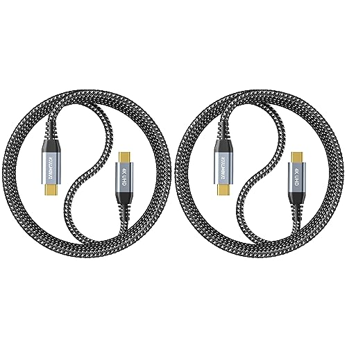 USB C to USB C Cable (3ft 2pack), USB C 3.2 Gen 2 Cable 20Gbps High Speed Data Transfer, 4K USB C to USB C Monitor Cable 100W Charging, for iPhone 15,MacBook,USB C External SSD,iPad,Dell,LG,ARZOPA,KYY