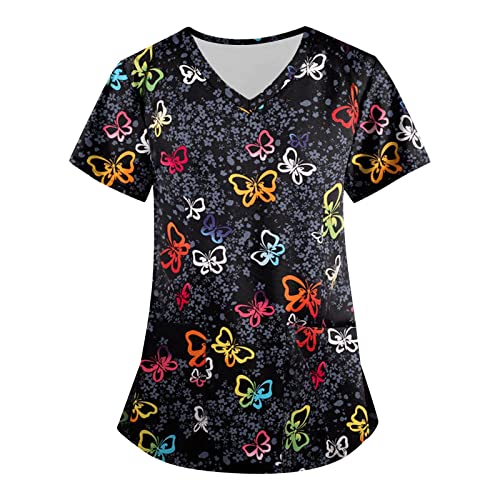 Womens Scrubs Scrubs for Women Womens Easter Shirts Easter Tops Easter Scrubs for Women Scrub Jackets for Women Scrub Tops Women Print Easter Top Holiday Scrubs Easter Jacket Scrub Shirts