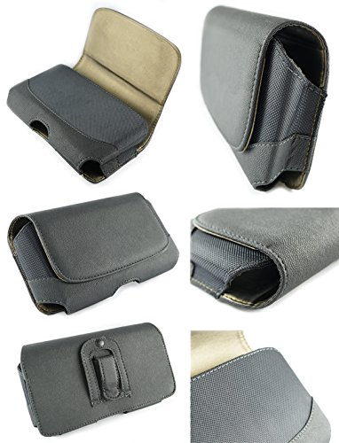 One Touch Pop Icon 2 LTE Case, Mstechcorp - Premium Leather Pouch Carrying Case with Belt Clip/Belt Loops Holster (Belt Clip Pouch)