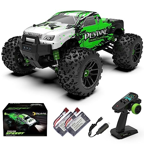 RIAARIO 1:18 All Terrain RC CAR, 36 KPH High Speed Remote Control Car with 2.4 GHz Remote Control, 4WD Electric Vehicle Off-Road Truck, 4X4 Waterproof RC Trucks with 2 Rechargeable Batteries