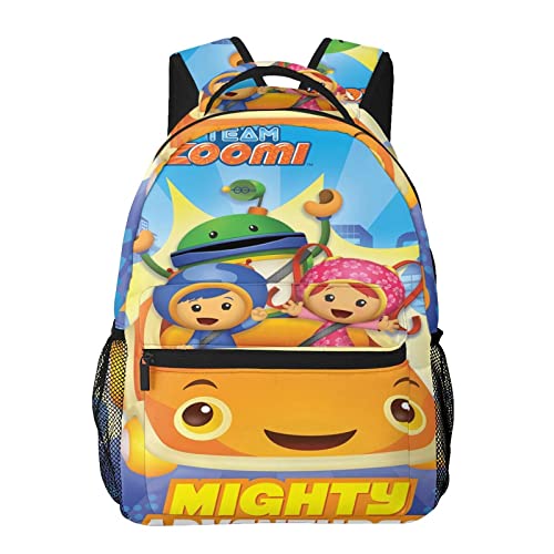 CONPELSON Backpacks Team Anime Umizoomi Adjustable Laptop Backpack Double Shoulder Bag for Women Men Climbing Shopping Work