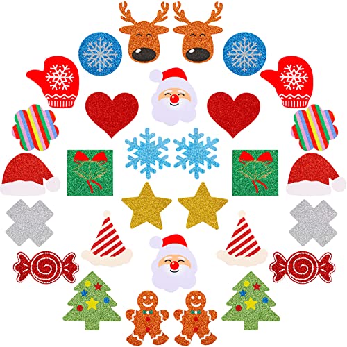 SATINIOR 15 Pairs Christmas Nipple Covers Women Pasties stickers Winter Holiday Season Invisible Bra Xmas Nipple Stickers for Women Christmas Party Supply, Multicolor, One Size