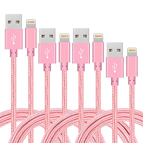 IDISON [MFi Certified] iPhone Charger 4Pack(3/6/6/10FT) USB Charging Cable Nylon Braided Fast Charging iPhone Cord Compatible iPhone14/All iPhones/iPad/iPod