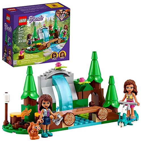 LEGO Friends Forest Waterfall Camping Adventure Set, Building Toys with Andrea and Olivia Mini-Dolls, Toys for 5 Plus Year Old Kids, Girls & Boys, Makes a Great Stocking Stuffer for Kids, 41677