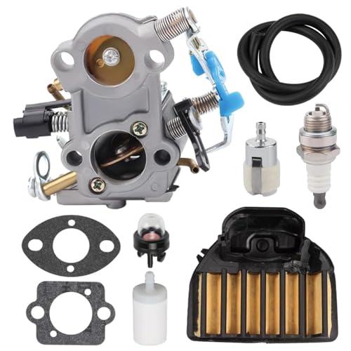Powtol 544883001 WTA-29 Carburetor for Husqvarne 460 461 455 Rancher Chainsaw Parts with 537255701 Air Filter Maintenance Kit
