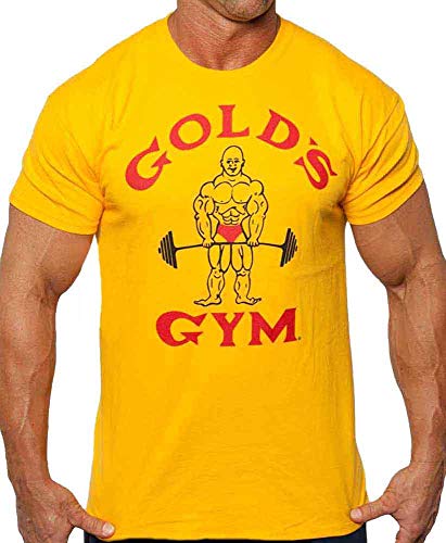 Gold's Gym Classic T-Shirt - Official Licensed - BT-2 (M, Gold)