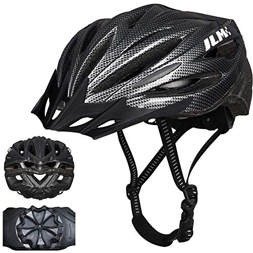 ILM Adult Men & Women Bike Bicycle Helmet, Lightweight Child Youth Mountain Road Cycling Helmets with Dial Fit Adjustment Model B2-21 (Carbon, L/XL)