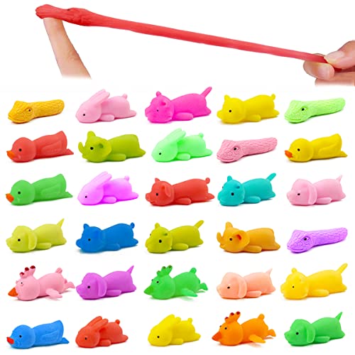 30 Pcs Slingshot Animals Finger Toys, Catapult Toys as Fun as Slingshot Chicken, Cute Shapes, More Colors, Great for Flying Games and Party Favors.