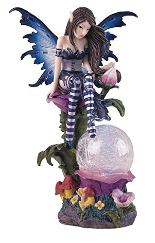 George S. Chen Imports SS-G-91273 Fairy Collection Crystal Ball LED Light Figure Decoration Collectible