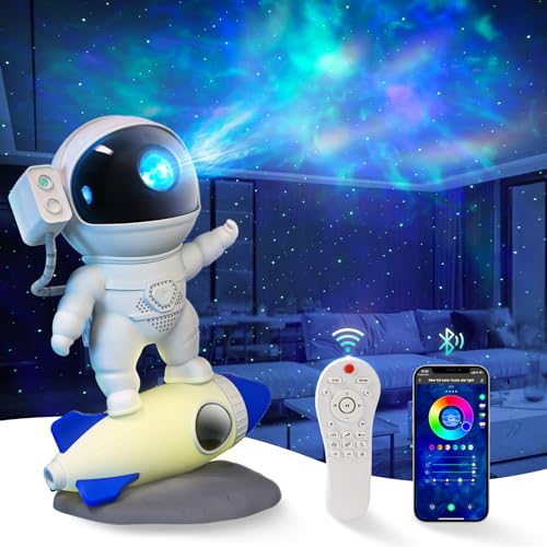 Star Projector Galaxy Night Light,Astronaut Starry Light Projector with Bluetooth Speaker Remote and Timer,Nebula Ceiling Projector Lamp for Kids Adults for Bedroom,Room Decor,Party,Gift.