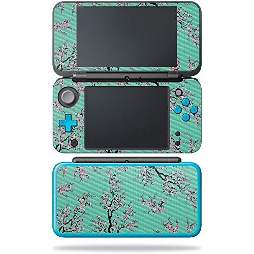 MightySkins Carbon Fiber Skin for Nintendo New 2DS XL - Cherry Blossom Tree | Protective, Durable Textured Carbon Fiber Finish | Easy to Apply, Remove, and Change Styles | Made in The USA