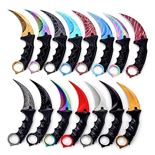 Karambit Knife Set of 2, Stainless Steel Fixed Blade Tactical Knife with Sheath and Cord Knife CS-GO for Hunting, Camping, and Field Survival