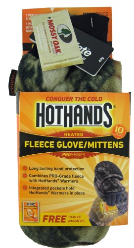 Hothands Heatmax Heated Fleece Mitten, Medium/Large, Mossy Oak
