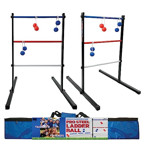 University Games, Ladderball Pro Steel, Black, Blue, Red, White