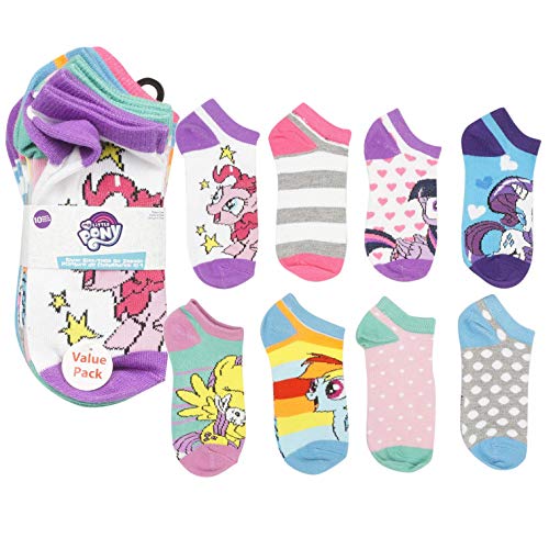 Centric Brands Inc. My Little Pony Socks 10 Pairs | Shoes Size 10-4 | for Toddler, Little Girl, Big Girl | Value Pack