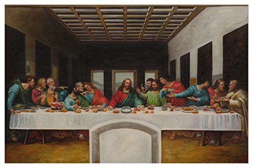 Leonardo Da Vinci Last Supper Jesus Poster 12 Apostles Holy Communion Painting Circa 1495 Cool Wall Decor Art Print Poster 36x24