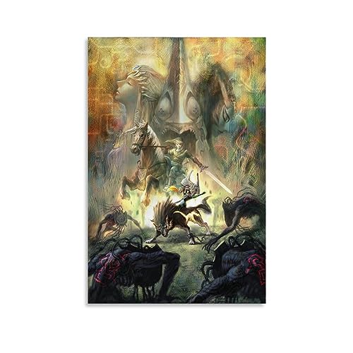 Vintage Posters Art Posters Aesthetic Poster Zelda Twilight Princess Wall Art Paintings Poster for Room Aesthetic Posters & Prints on Canvas Wall Art Poster for Room 16x24inch(40x60cm)
