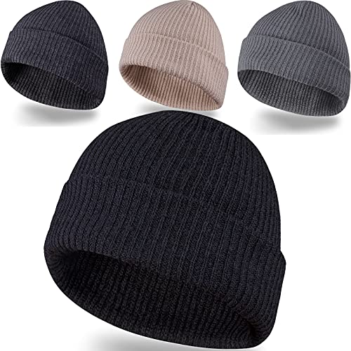 SHAMZBEST 4 Pack Beanie Hats for Men Spring Summer Autumn Winter Slouchy Beanies for Women Teenage (100% Acrylic, 4 Packs of Multicolor)