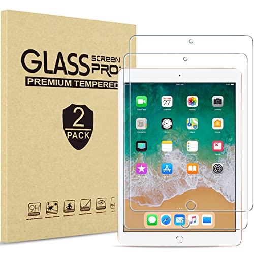 ProCase 2 Pack Screen Protector for 9.7' iPad 6th 5th / iPad Pro 9.7 2016 / iPad Air 2 / iPad Air 1, Tempered Glass Film Guard for iPad 6 5 2018 2017, iPad Air 2nd 1st 2014 2013