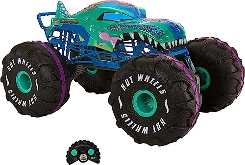 Hot Wheels RC Monster Trucks 1:6 Scale Mega-Wrex, Large Remote-Control Toy Truck, All-Terrain Tires, 2ft+ Long
