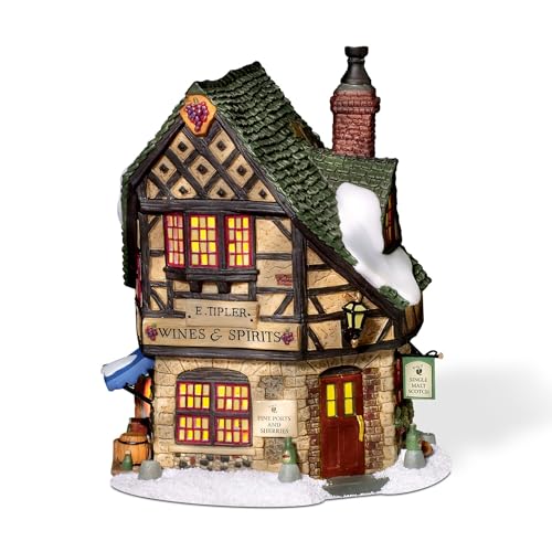 Department 56 Dickens' Village E Tipler Agent Wine Spirits Building, Porcelain 6.89 Inch