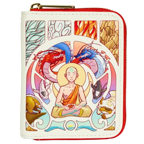 Loungefly Licensed Avatar: The Last Airbender Aang Meditation Faux Leather Zip-Around Wallet