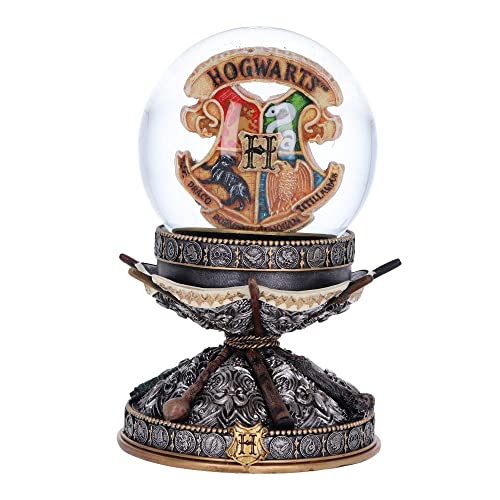 Nemesis Now Officially Licensed Harry Potter Wand Snow Globe, Silver, 16.5cm