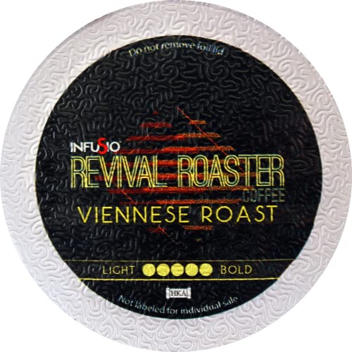 96-count Viennese Roast, (Dark Roast Coffee) Single Serve Coffee Pods for Keurig K Cup Brewers – InfuSio Revival Roaster Gourmet Roasted Coffee (Viennese Roast, Compatible with 2.0)……