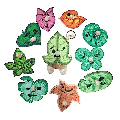 ENIXWH Korok Plush Toy with Sounds, 10 in 1 for The Legend of ZLD BOTW with 10 Replacement Face (4.5inches)
