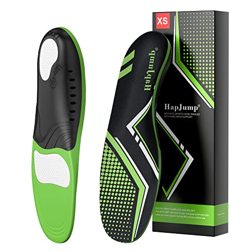 Plantar Fasciitis Pain Relief Feet Insoles Orthotics Arch Support Insoles with Motion Control Shoe Inserts Work Boot Flat Feet Comfortable for Men and Women Improve Balance, XS