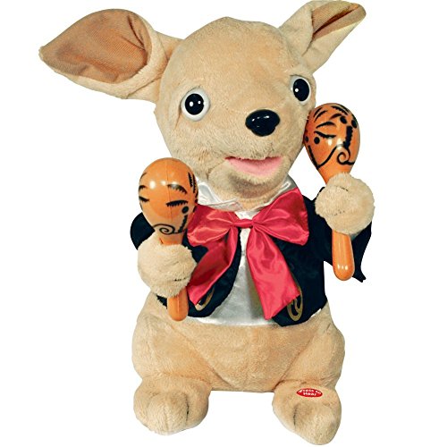 Cuddle Barn Chuey Bamba 12' Singing Chihuahua Animated Plush Toy, Shakes Maracas to 'La Bamba'