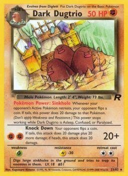 Pokemon Singles - Dark Dugtrio - 23/82 - Rare - Unlimited Edition - Team Rocket