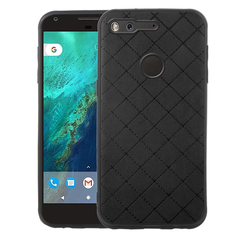 ELISORLI Compatible with Google Pixel XL Case Rugged Thin Slim Cell Accessories Anti-Slip Fit Rubber TPU Mobile Phone Protection Silicone Soft Cover for Pixle 1 XL One Pixel1 1XL 2016 Women Men Black