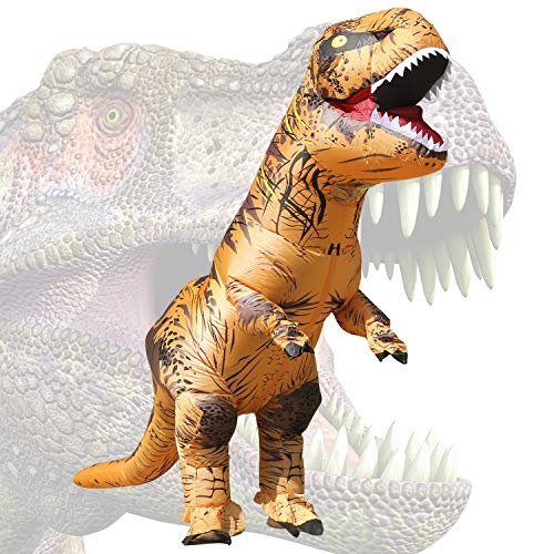 JASHKE Inflatable Dinosaur Costumes for Adult Dinosaur Halloween T rex Costume for Adults