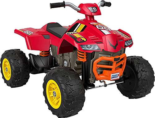 Power Wheels Hot Wheels Ride-On Toy Racing ATV with Multi-Terrain Traction and Reverse Drive, Seats 1 [Amazon Exlclusive]