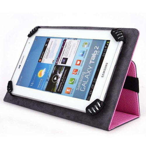 Visual Land Prestige Elite 7QS Tablet Case, UniGrip Edition - Pink - by Cush Cases