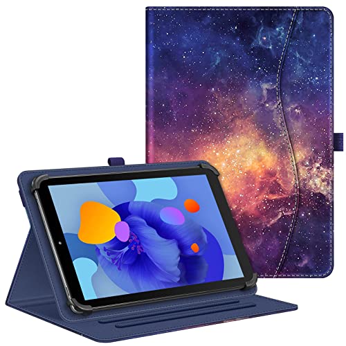 Fintie Universal Case for 9 10 10.1 inch Tablet - [Hands Free] Multi-Angle Viewing Stand Cover with Pocket for TCL, ECOPAD, Coopers CP10, FEONAL K118, TECLAST and More 9' - 10.5' Tablet (Galaxy)