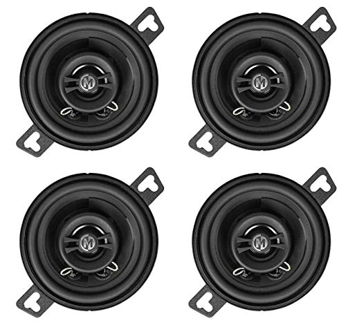 (4) Memphis Audio PRX3 3.5' 30 Watt 2-Way Car Speakers w/Pivot Tweeters