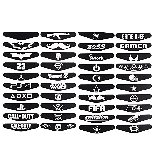 Light Bar Sticker Decal LED Cover Lightbar Decals Film Replacement for Sony PS4 PS4 Slim PS4 Pro Controller