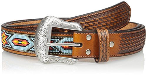 Nocona Belt Co. Men's Blue Tribal Bead, Tan, 34