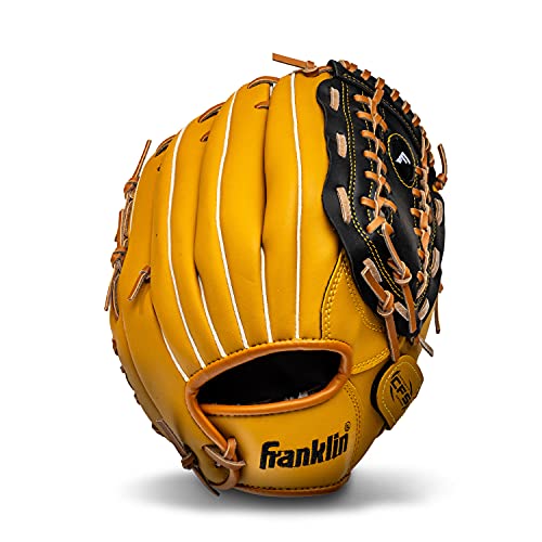 Franklin Sports Baseball and Softball Glove - Field Master - Baseball and Softball Mitt , 12' - Trapeze Web, Tan